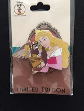 Disney Employee Center Dec Princess Pals Aurora Owl Forest Le 200 Gold Frame Pin