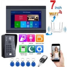 7" Tuya WIFI Visual Doorbell Intercom Syste Night Vision Password Remote Control