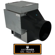 Antminer S15 T15 Rear + PSU to 6 Inch Fan Shroud Adapter Silencer Cooling Crypto