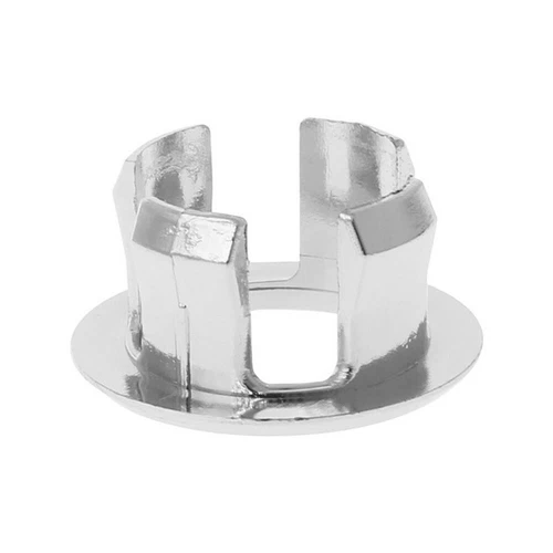 2pcs Bathroom Basin Sink Overflow Ring Chrome Hole Cover Cap Inserts Round - Picture 3 of 7