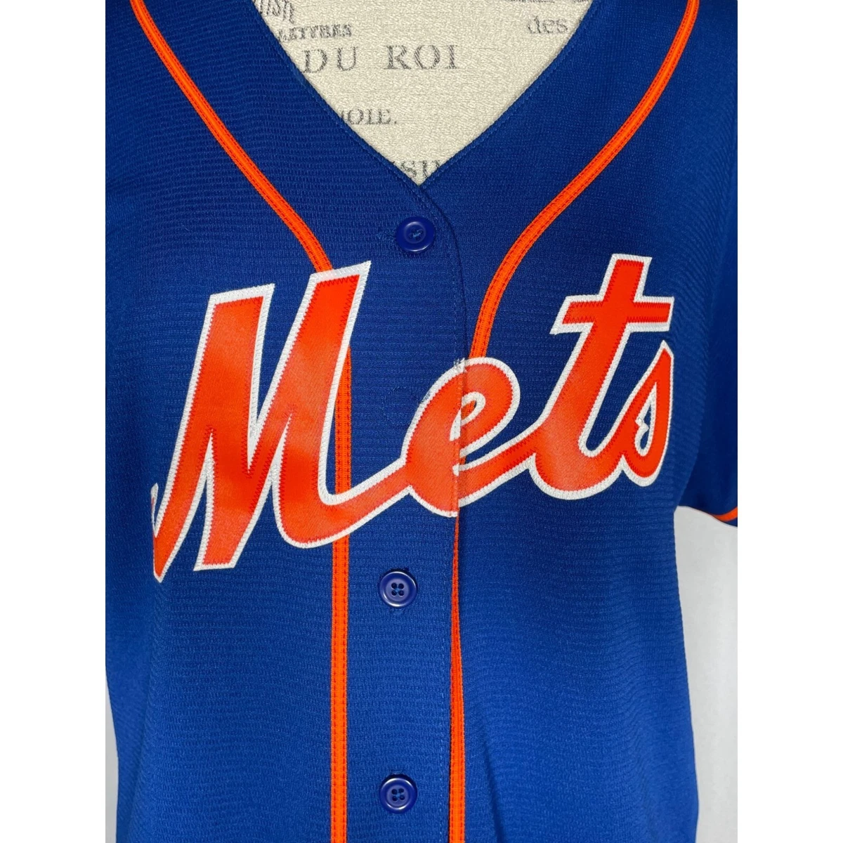 New York Mets MLB Majestic Fan Fashion Jersey Top Women's SMALL