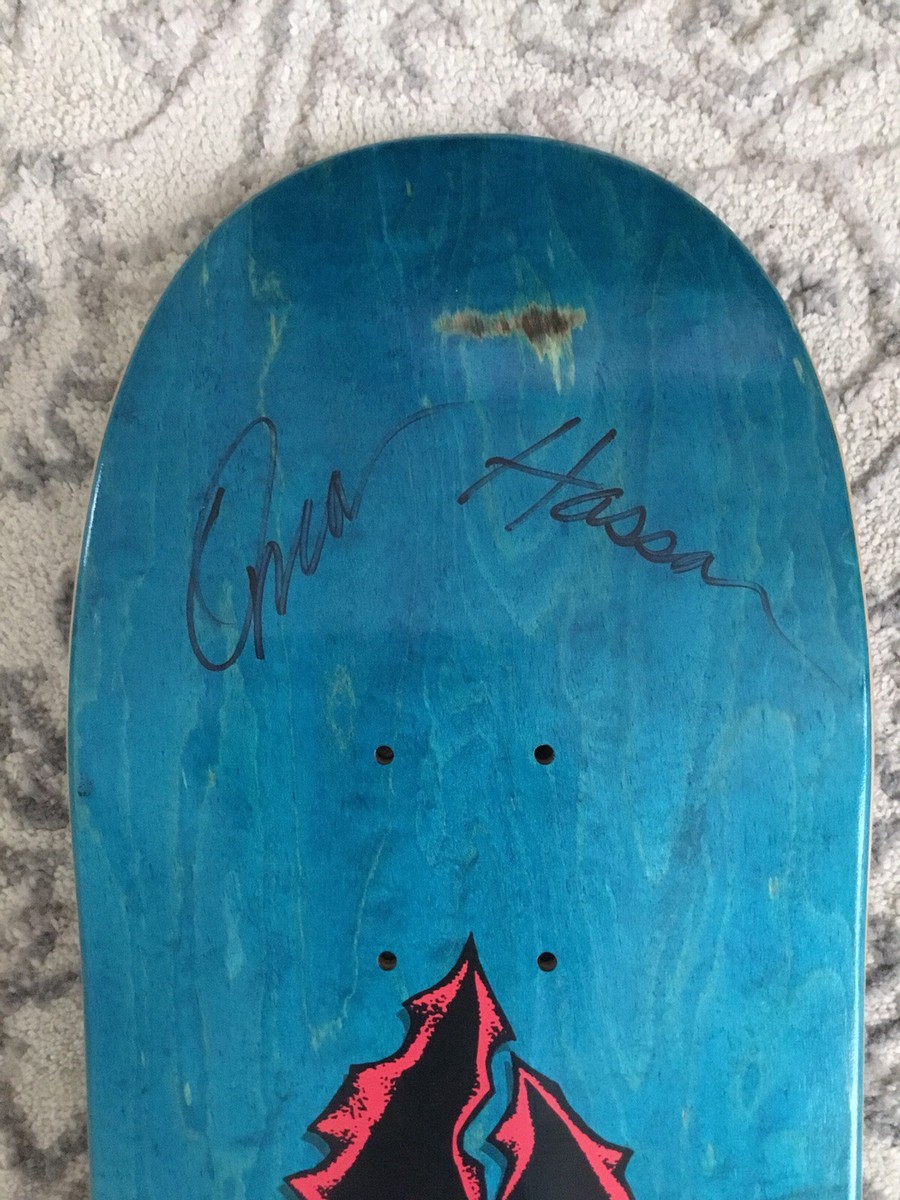 Vintage skateboard deck Black Label Omar Hassan Autographed New