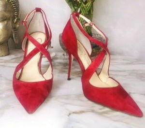 jessica simpson red suede heels