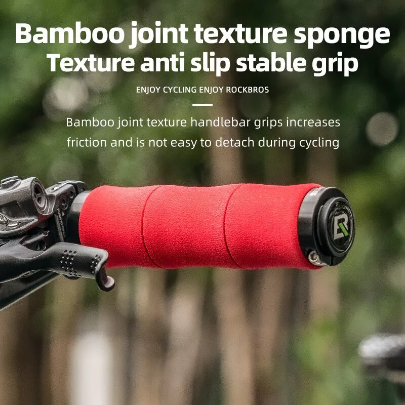 ROCKBROS Shockproof Bicycle Handlebar Grips Ultralight Anti slip