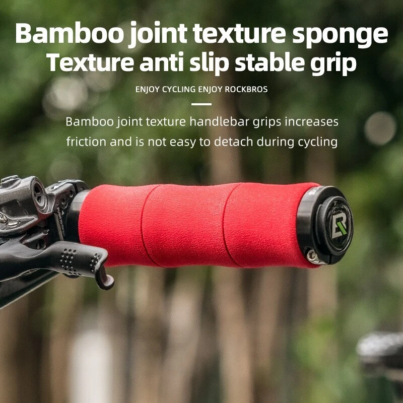 ROCKBROS Bicycle Grips Sponge MTB Shockproof Soft Ultraight Bike Handlebar Grips - Image 3 of 4