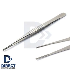 DeBakey Vascular Surgical Thumb Tissue Forceps Atraumatic Tweezer Clamp Serrated