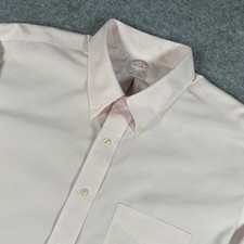 Brooks Brothers 1818 Mens Shirt 18-34 Pink Long Sleeve Traditional Fit
