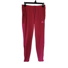 Adidas Primegreen Athletic Track Pants Pink Small Womens Side Zip Pockets 7
