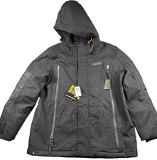 Chaqueta aislante CAT Caterpillar Triton Series nueva con etiquetas para mujer L negra con capucha Workwea
