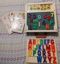 Fisher Price Dni szkolne Biurko i akcesoria Vintage 1972 Zabawka przedszkolna