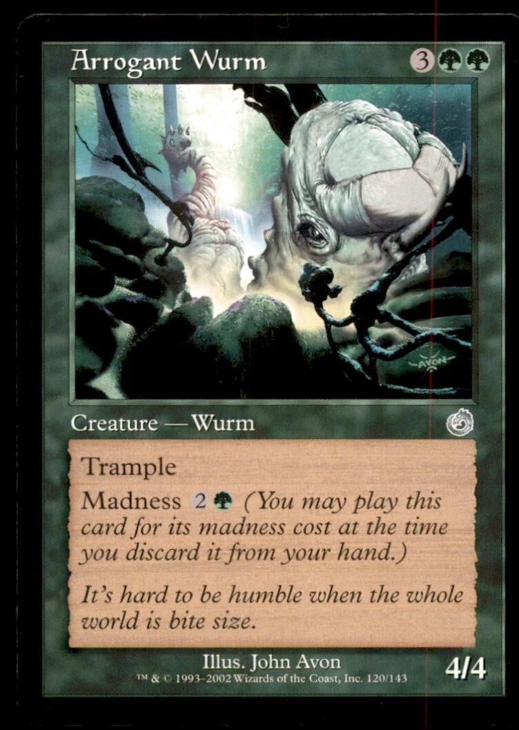 MTG Arrogant Wurm LP Light Play Torment [2380]
