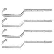 4 Pcs Metal Roof Gutter Brackets Iron Heavy Duty Support For Rain Gutter Racks