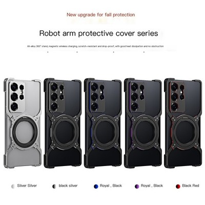 Armor Aluminum Metal Bumper Cover Ring Stand Case For Oneplus 13 Ace 2 3 5 Pro