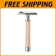 Traditional Men's Safety Razor - Smooth Shave, Metal Handle