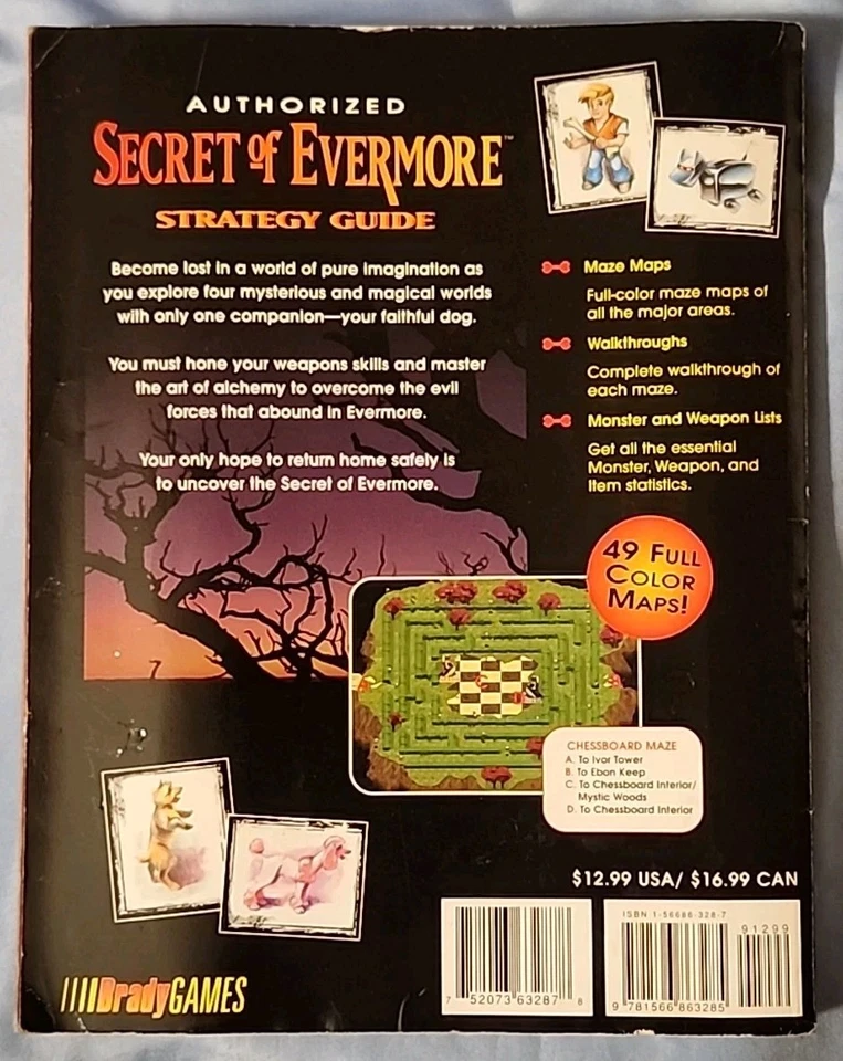 Secret of Evermore Super Nintendo SNES Strategy Guide Brady Games 1998 - Image 2 of 4