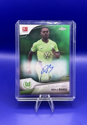 Topps Bundesliga Chrome 2022 23 Green Auto (RC) Ridle Baku Vfl Wolfsburg /99
