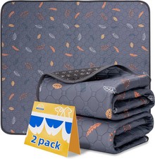 Washable Dog Pee Pads 2 Pack Reusable Waterproof Non Slip Puppy Training Pads Gr