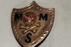 MMS Skull & Bones  Fraternal Organization Pin Gold Filled 1908 New Old Stock Old