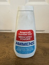Vintage 1969 AMMENS Medicated Powder Container With Small Amount Remaining RARE