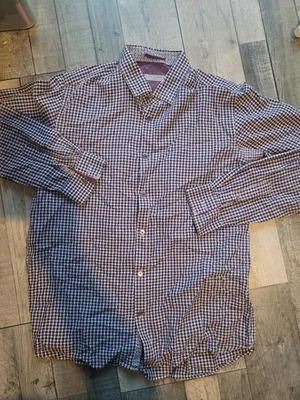 Ted Baker Men's Slim Fit Cotton Check Bespoke Shirt Long Sleeve Size Medium - Image 1 of 3