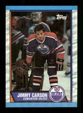 127 Jimmy Carson 12 Oilers 1989 Topps Hockey NHL Sports Trading Card TC