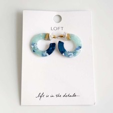 New 30mm Loft Acrylic C Hoop Earrings Chic Wo...