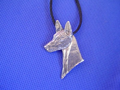 Pharaoh Hound necklace #54A Pewter Egyptian Dog Jewelry by Cindy A. Conter 