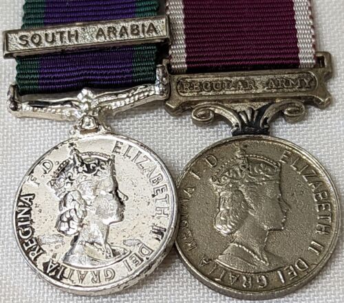 Miniature set General Service Medals South Arabia British Army - Foto 1 di 3