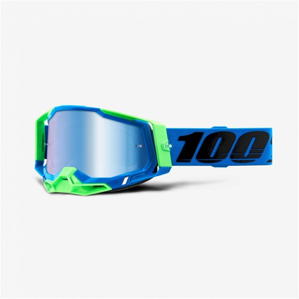 Masque cross 100% Racecraft 2 Fremont avec écran miroir bleu pour l'enduro