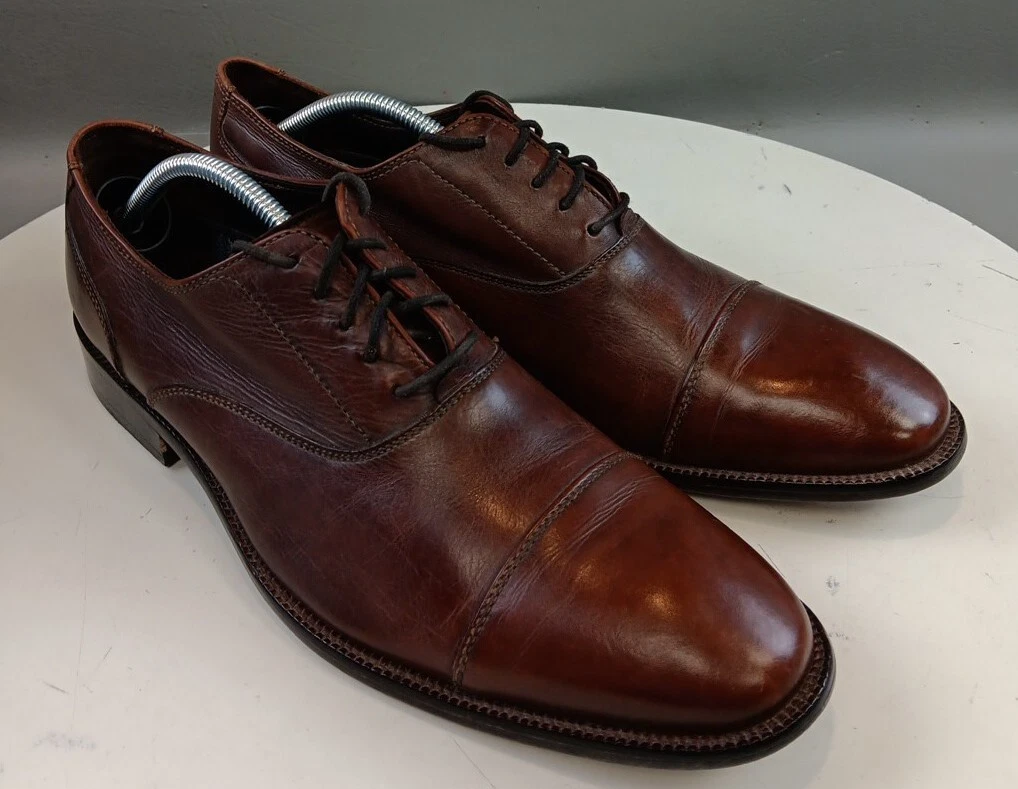 NIKE Cole Haan Air Shoes Men's Size 11 M Brown Cap Toe Oxfords Leather