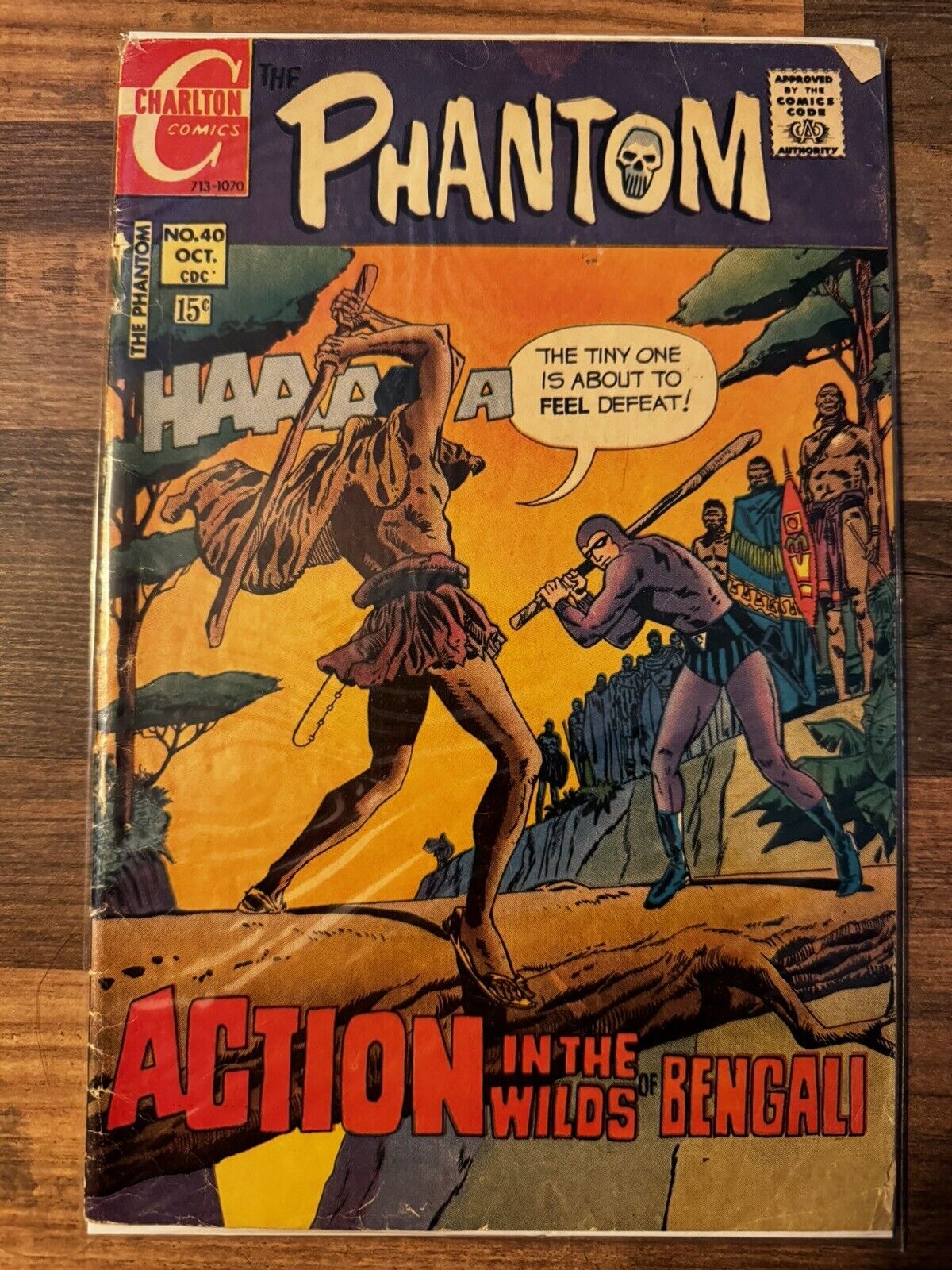 The Phantom #40 (Charlton 1970) "Action in the Wilds of Bengali" Comic Book