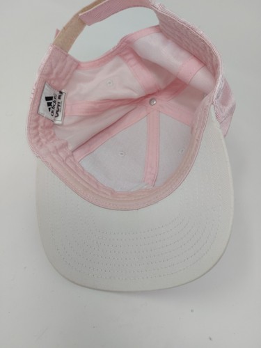 adidas Womens Strap Back Hat Pink Shiny Polyester Cap - Picture 6 of 7