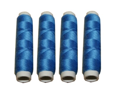 (0,07 /m) Nähmaschinen Nähgarn 200 m 4 x 50m Polyester blau bluestone (1020)
