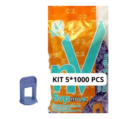 Tile Leveling System Kit 5000 Pieces 2 mm Spacer Clips ''SVP-noVa''