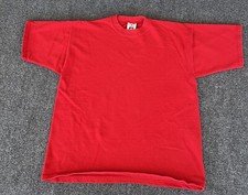 Lee Mens VTG Sweatshirt Red Short Sleeve Crewneck Pullover Minimalist
