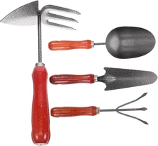 Gardening Hand Tool Set 4Pc Mini Enamel Shovel Trowel for Planting Flowers Garde
