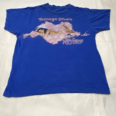 Katy Perry Shirt Teenage Dream 2011 Tour Concert Tee Blue Graphic Shirt Size S