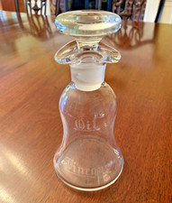 Vintage Cambridge Etched Glass Oil & Vinegar Cruet Bottle With Stopper