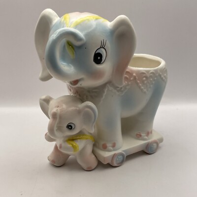 Vintage, Napco Planter Pastel Circus Elephant Inarco Japan 1960 s MCM E-2954