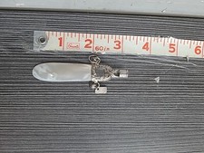Antique Sterling & MOP pacifer Baby Rattle Whistle Teether victorian baby 12g