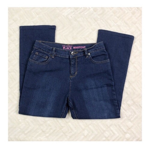 The Children’s Place Girls Jeans Size 14 Boot Cut Skinny Blue Gray - Picture 2 of 12
