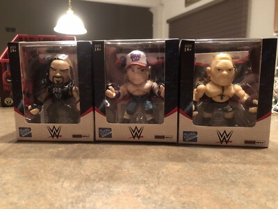 The Loyal Subjects WWE Lot of 6, 2 blind and Cena, Lesnar, Reigns and Styles.