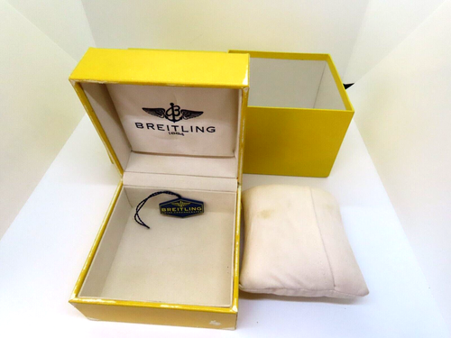 Breitling Vintage Box Yellow Box & Breitling Original Tag | eBay