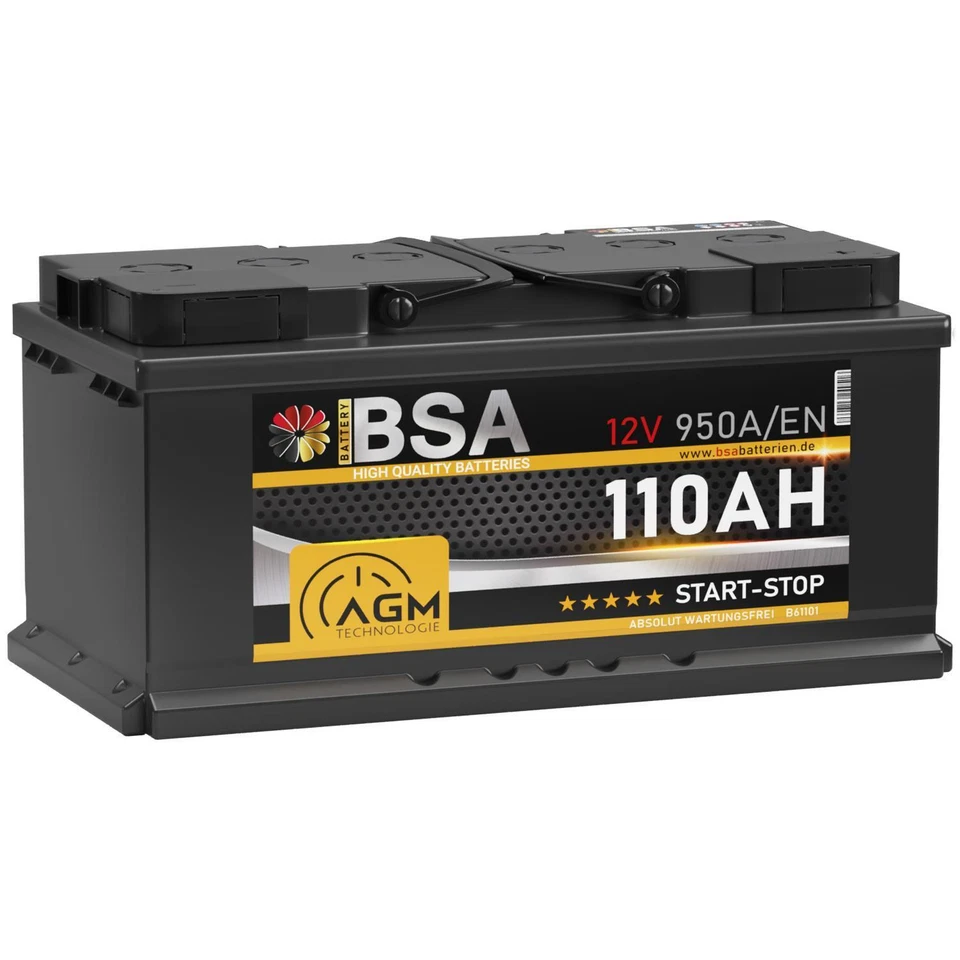 AGM Batterie 110Ah 12V 950A/EN Autobatterie Start Stop Batterie VRLA statt 105Ah - Bild 4 von 4