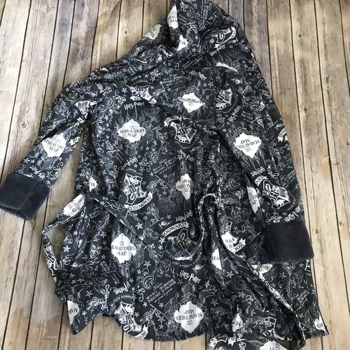 Primark Harry Potter Marauder Map Robe Size Small (2-4) Charcoal NWT - Picture 6 of 6