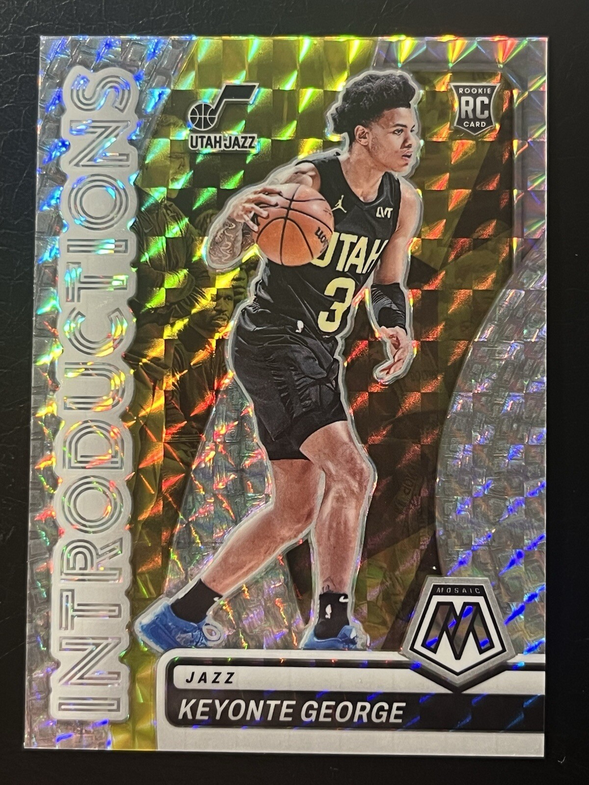 2023-24 Mosaic Keyonte George #20 RC Rookie Introductions Silver Prizm Utah Jazz