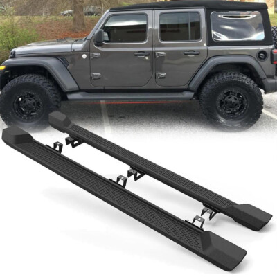 Running Boards for 2018-2026 Jeep Wrangler JL 4 Door 6'' ABS Nerf Bars Side Steps