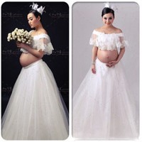 Maternity Maxi Wedding Party Dress Polyester Gown Plus Size Fancy Photography Uk Maternity Maxi Wedding Party Dress Polyester Gown Plus Size Fancy Photography Uk