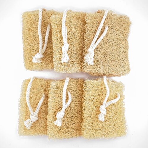 6 Piece All Natural 4 inch Hand Hold Loofah/Luffa Bath Shower Sponge Exfoliator
