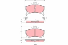 TRW GDB1197 brake pad set, disc brake for Mitsubishi